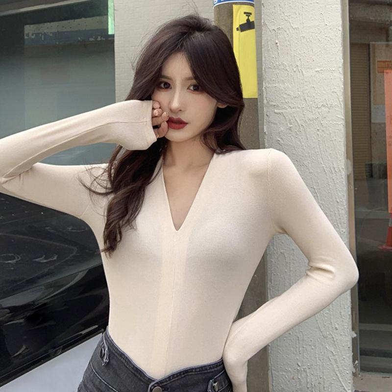 

Базовое пальто с длинным рукавом внутри эластичного V-образного выреза One Size