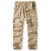 Men's multi-colored large-size long pants with multiple pockets, casual work pants