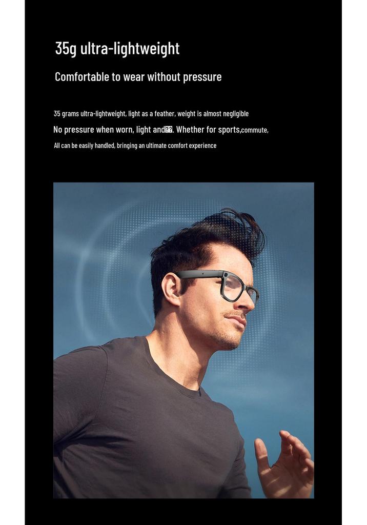 HD Smart Glasses with AI Camera: Capture Photos, Stabilized Video, Calls, Object Recognition, and Translation
