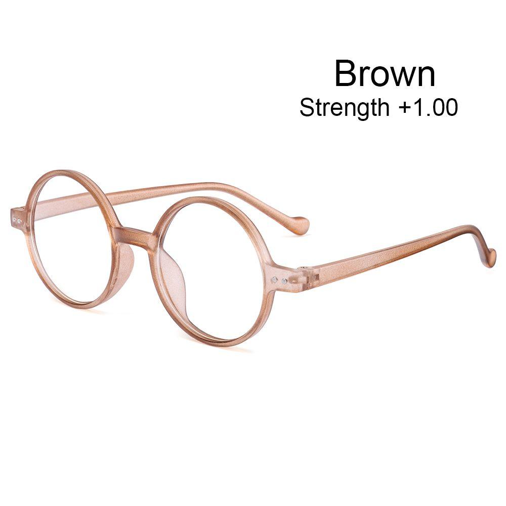Retro Anti UV Blue Light Reading Glasses Round Frame for Women Men Presbyopia Eyewear +1 0 To +4 0 Radiation Protection