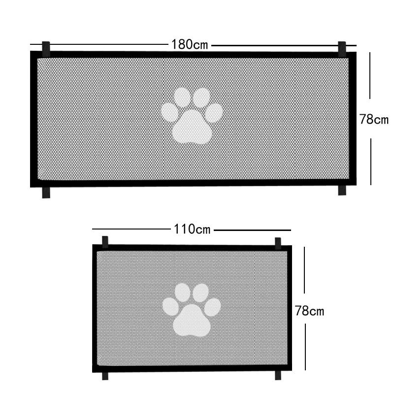 Portable Foldable Non-perforated Pet Partition Fence Dog Isolation Safety Protection Barrier Net for Home