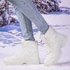 Women Snow Boots High-top Outdoor Sports Shoes Plush Warm Cotton Shoes Anti-slip Walking Casual Shoes Thick Soled Wear-resistant