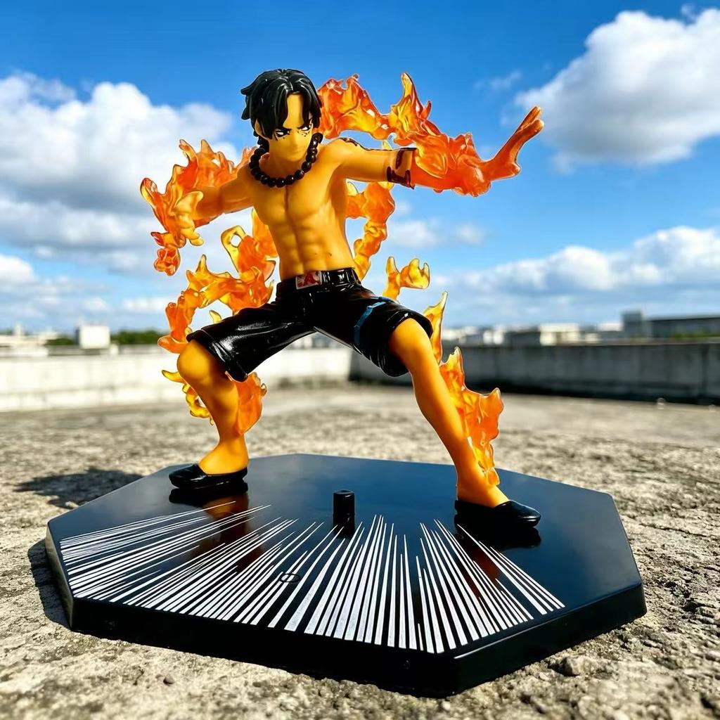 Hot new One Piece Anime Figure Fire Fist Luffy Ace Sanji Battle Model PVC sabo Action Figurine Zoro Ghost Three-Knife Toys
