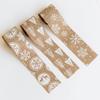 1Pcs 5*200cm Snowflake Deer Burlap Ribbon Christmas Tree Ornament Xmas Decor Home Wedding Party LS