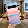 Niebieskie niebo plaża dla Google Pixel 8 7 6 Pro 6A 5 4 5A 4A 3A XL 5G etui na telefon silikonowy odporny na wstrząsy miękki przezroczysty pokrowiec Fundas