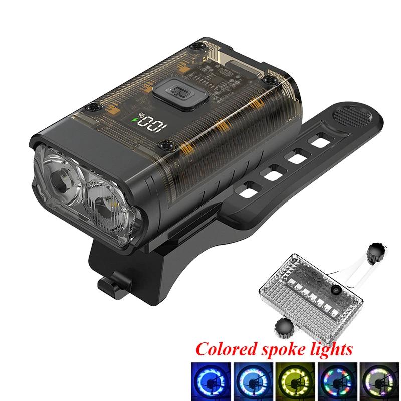 Sykkellys T6 LED Front USB Oppladbar MTB terrengsykkellampe 1000LM Sykkellykt Lommelykt Sykkelscooterhale