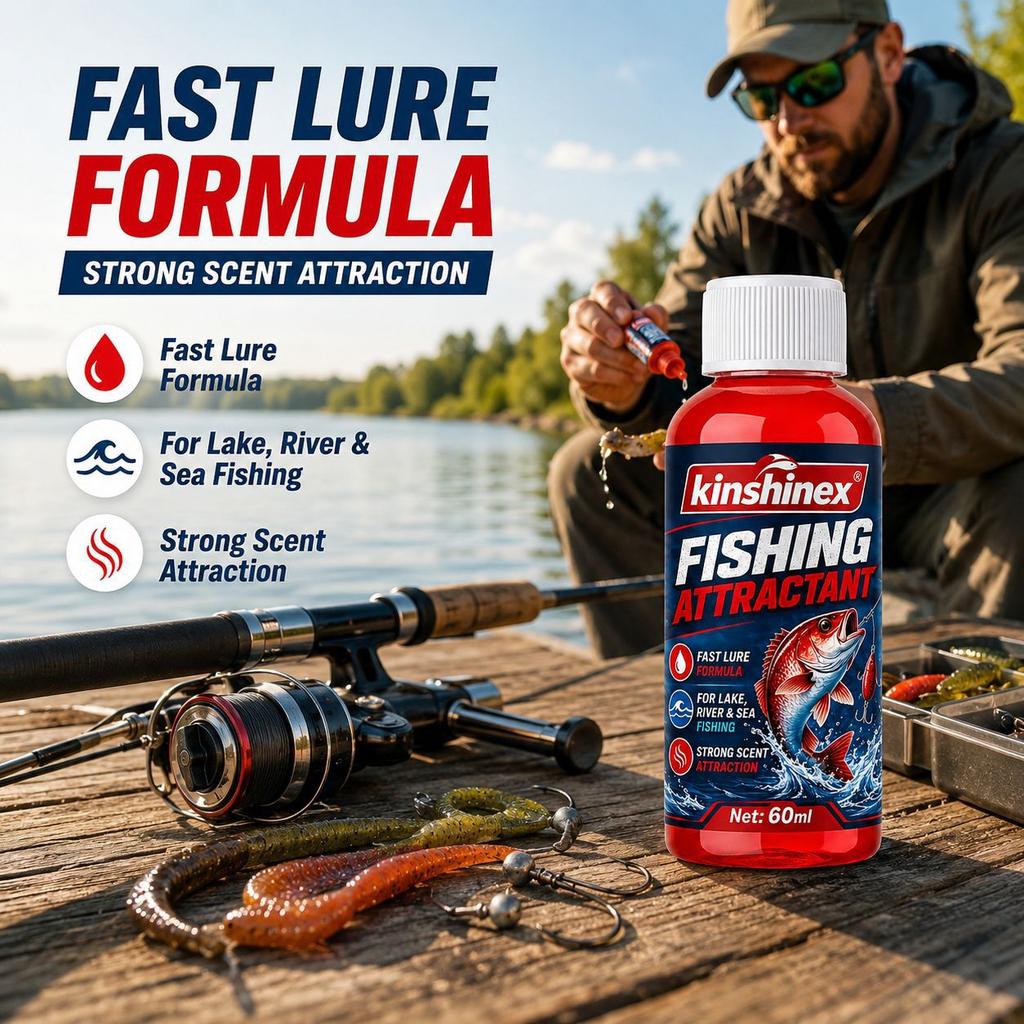 Angler Fishing Bait Attractant, Strong Scent Formula Draws Fish from Distance, for Lake River Saltwater Fishing