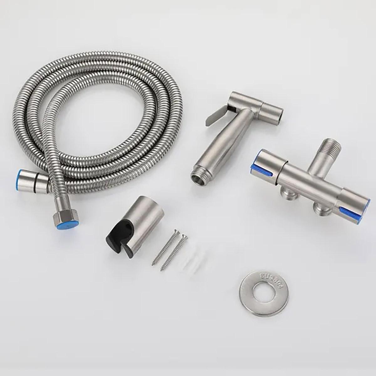 

ULA портативный распылитель для биде, смеситель для унитаза из нержавеющей стали, биде, ванная комната, клапан Shattaf, струйный набор, гигиенический душ для задницы G1/2