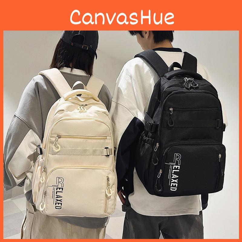 Backpack Casual Unisex With Letter Pattern And Large Capacity For School Travel