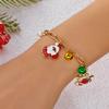 Christmas Metal Chain Necklace For Women Girls Santa Claus Snowman Bell Elk Wreath Pendant Clavicle Choker Party New Year Gifts