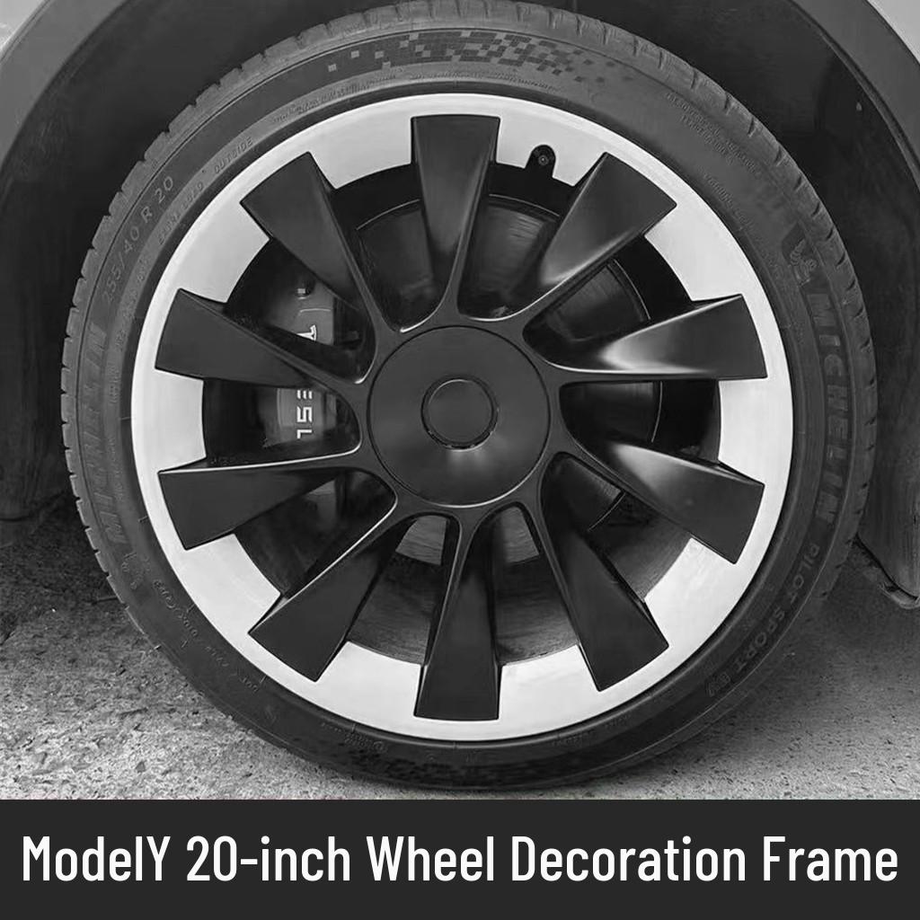 Tesla Model Y P Hub Protection Ring: 20"/21" Wheel Scratch-Guard & Wear-Resistant Frame.