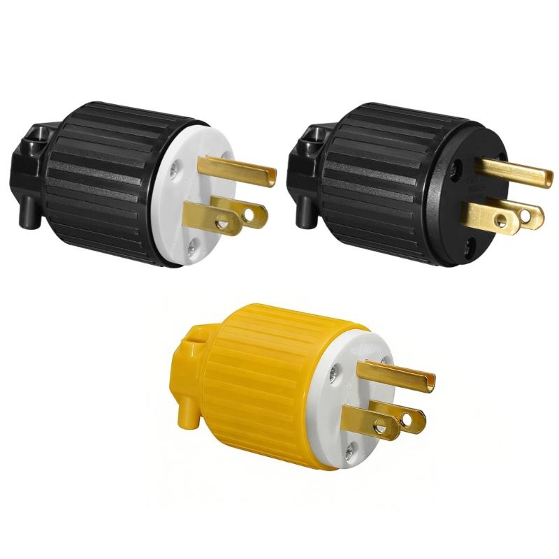 15A NEMA5 15P Male Connector 125V 15A Industrial Grounding and Not Assembly Male Plug