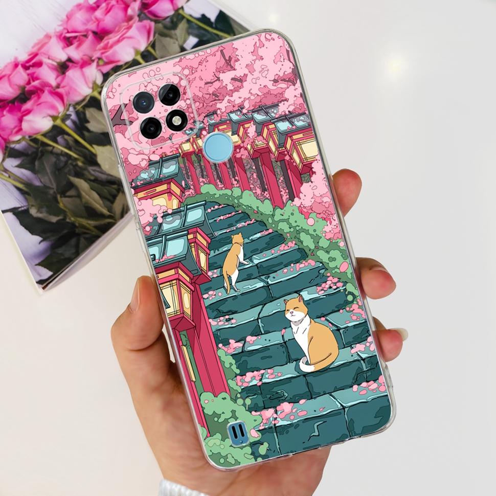 For Realme C21Y Case RMX3261  RMX3263 Cute Cartoon Cover Soft Silicone Phone Case For Realme C 21Y C21Y Bumper
