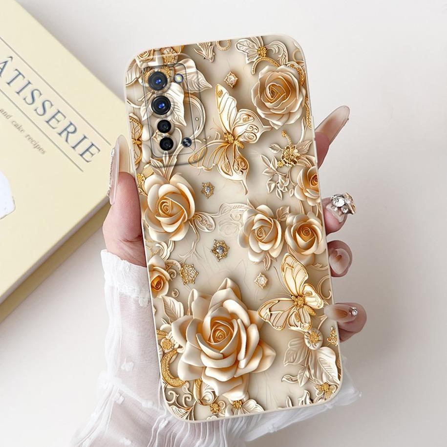 Case For OPPO Find X2 Lite Cover CPH2005 Shockproof Funda Fashion Flower Soft Silicone Bumper For OPPO Find X2 Neo CPH2009 Coque