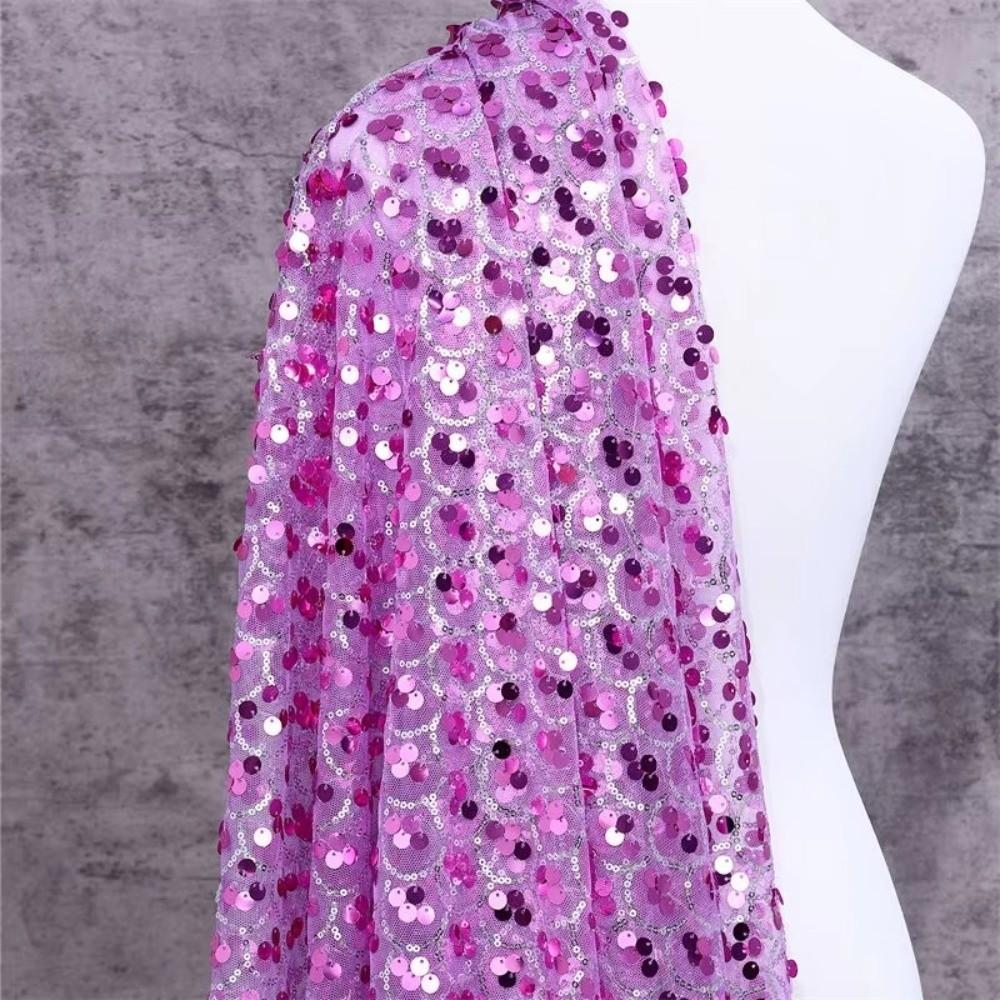Encrypted Sequin Tulle Fabric DIY Sewing Material Paillette Fabric Sequins Backdrop Fabric