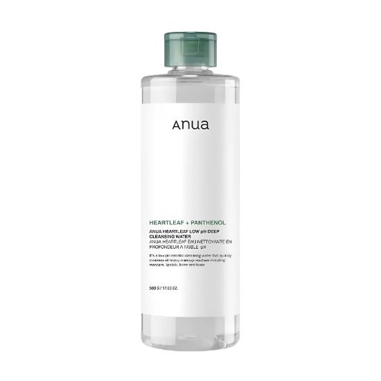 Anua Heartleaf Mild Acidic Deep Cleansing Water Makeup Remover Hydrating Korean Skincare 500ml