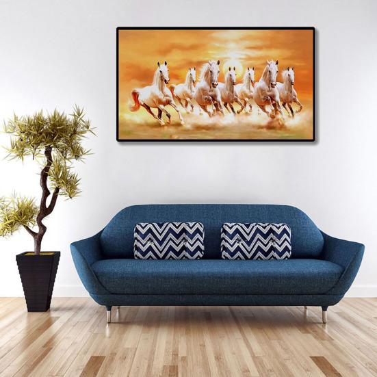 Running Horses Canvas Painting Wall Living Room Picture Poster Background Decor