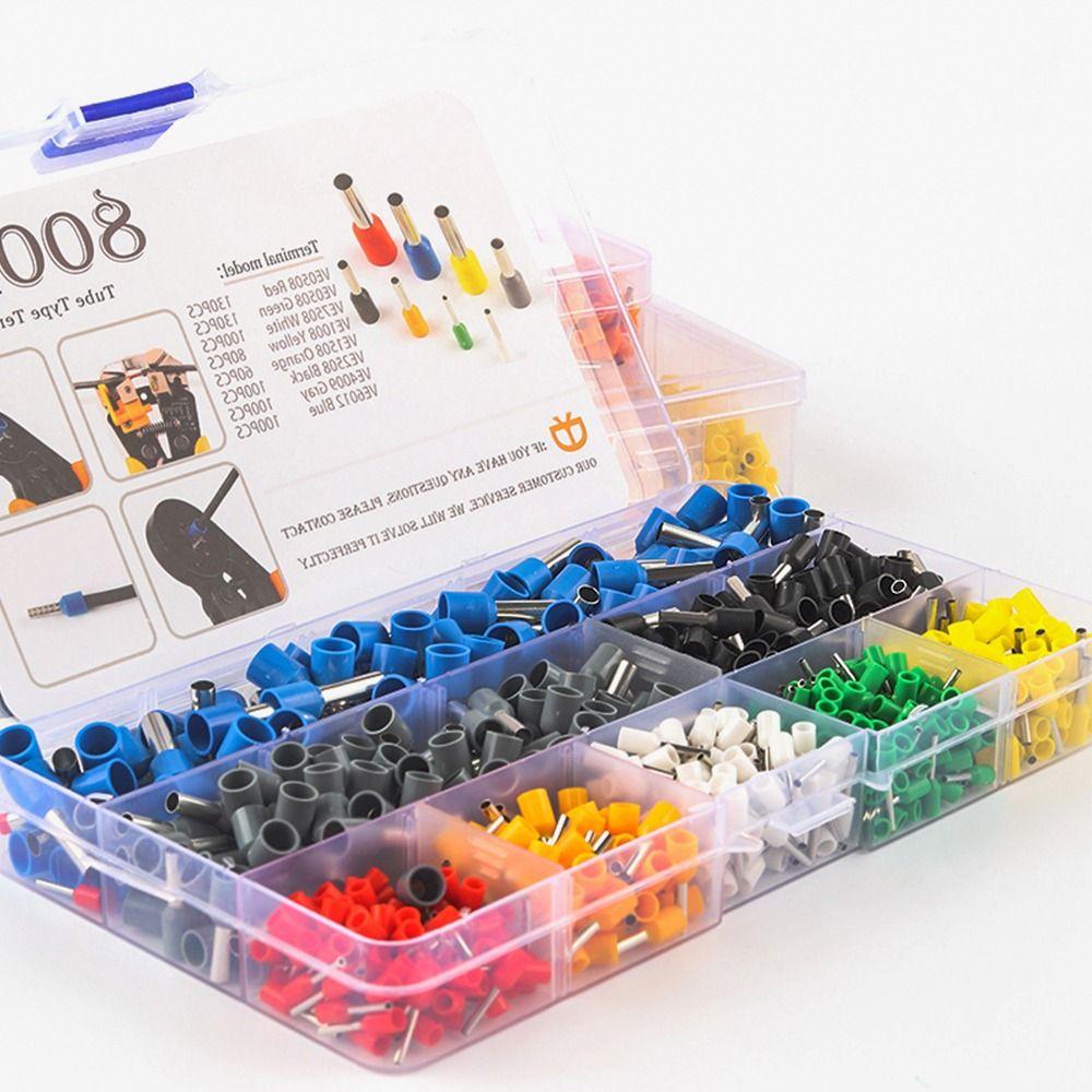 Wire Block Cord End Connector Crimp Terminals Insulated Terminator VE Tubular Tube Terminal