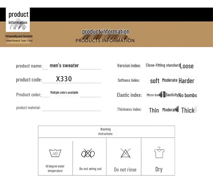 Hengyuanxiang Men's Round Neck Top