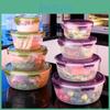 Airtight Thickened Largecapacity Microwaveable Foodgrade Round Freshkeeping Box Set