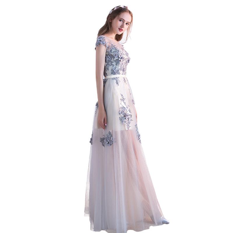 Abendkleid neue Mode kleines Kleid schmales Kleid langes kurzes schmales Kleid Brautjungfernkleid