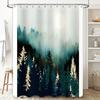 Forest Shower Curtain Nature Trees Woodland Landscape Backdrop Vintage Rustic Bathroom Decor Home Decor Artistic Wall Hanging