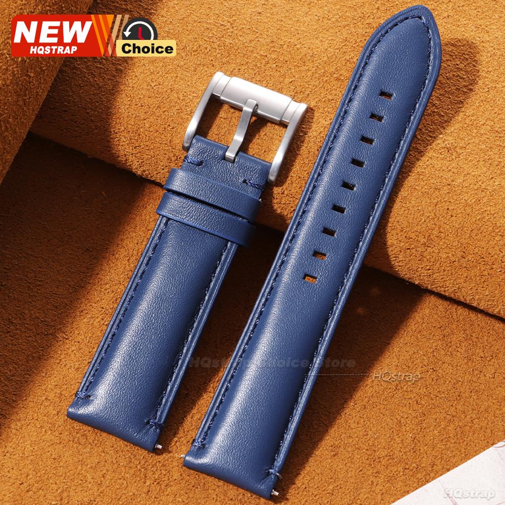 Matte Bottom Soft Watchband 22mm 24mm Women Men Waterproof Wristband Smartwatch Leather Bracelet for Seiko Watch Band for Rolex