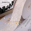 10 Yards 38mm Gold/silver Lace Silk Screen with Glossy Handmade Bow Hair Accessories Clothing Fresh Flowers Decorative Ribbons