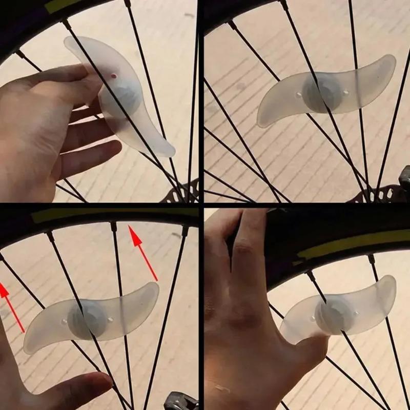 2-6PCS Bike Wheel Spoke LED Lights, 3 Lighting Modes Waterproof Tire Lamp, Safety Warning Easy Install Bicycle Accessories