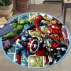 1 alfombra redonda antideslizante de Superhéroes Vengadores de Marvel, alfombra de poliéster lavable a máquina para decoración de sala de estar y dormitorio