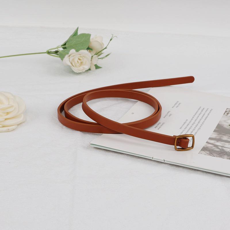 Versatile Korean-Style Women’s Leather Waist Belt for Dresses, Jackets, and Sweaters