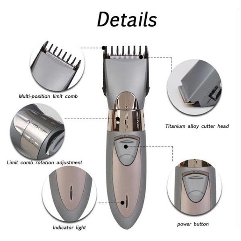 Přenosný bezdrátový dobíjecí elektrický zastřihovač vlasů, nastavitelné zastřihování vlasů, kadeřnictví