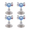 Round Base Pipe Support Bracket 4 Pack with Height Adjustment, Rubber Lined Grip and Stainless Hardware for Repairs