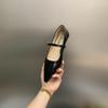 Fashion Flat Shoes for Women 2025 Spring and Autumn Silver Flat Mary Jane Shoes French Pointed Toe Plus Size Women's Shoes 42 43 44