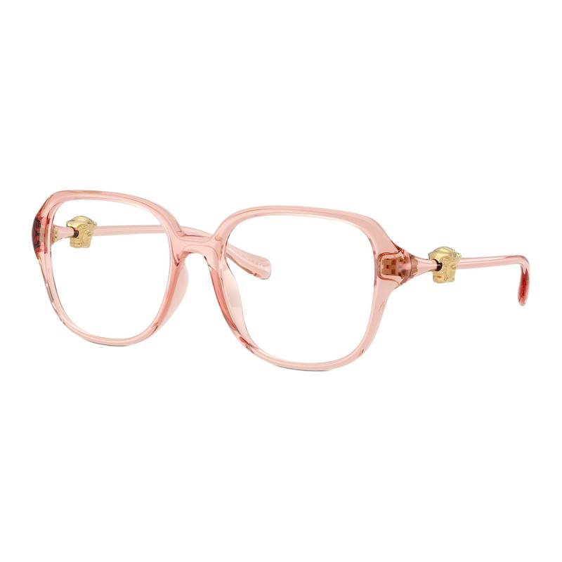 Versace Clear pink tone silhouette design injection molding square optical glasses women's pink 65959977 VE3386D5533-Pink 55