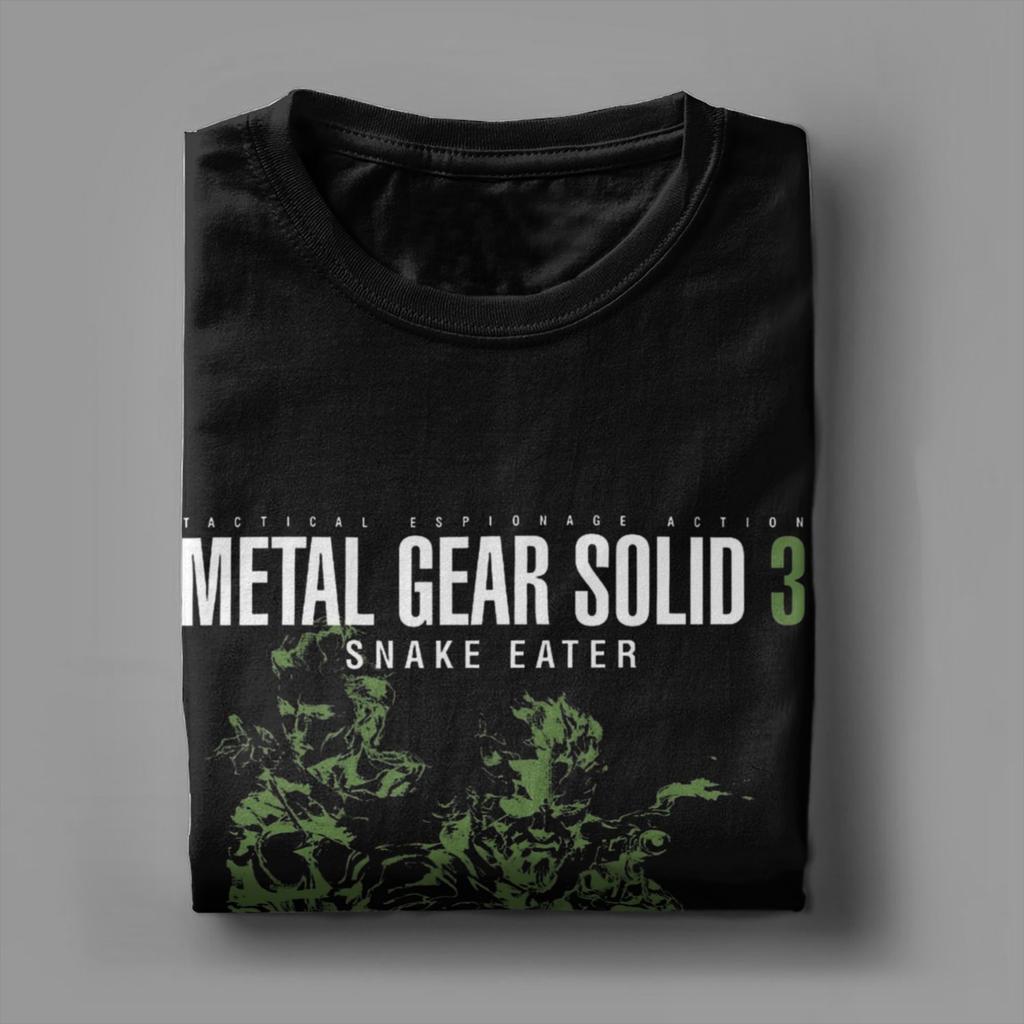 MGS3 Snake Metal Gear T Shirt Men's Pure Cotton Funny T-Shirt Crew Neck Tee Shirt Short Sleeve Clothing Unique