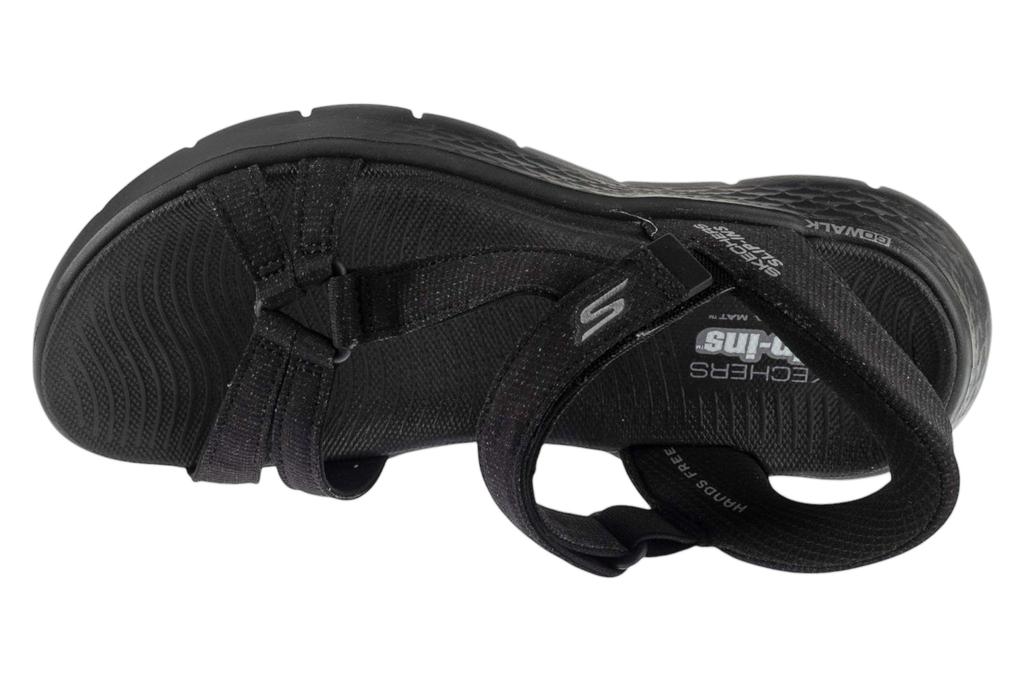 Skechers Slip-Ins: Go Walk Flex Sandal - Illuminate, Womens Black Sandals