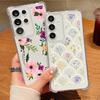 For Samsung S25 Ultra S24 FE S23 A56 A36 A16 A15 A55 A35 Case Shell Floral Pattern Clear Soft Silicone Lens Protection Shockproof Slim Phone Cover