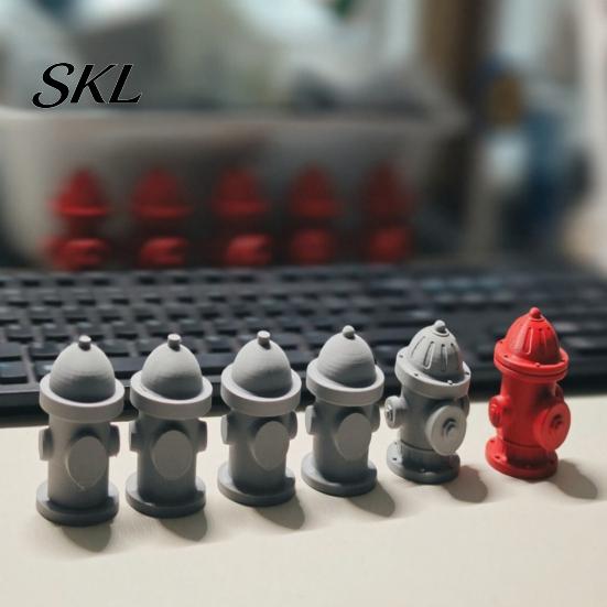 Hydrant Shape Toy 3D Printed Fidget Clicker, Mini Fake Finger Stress Relief Desk Push Toy, Gift for Kids Teens Adults Clicker