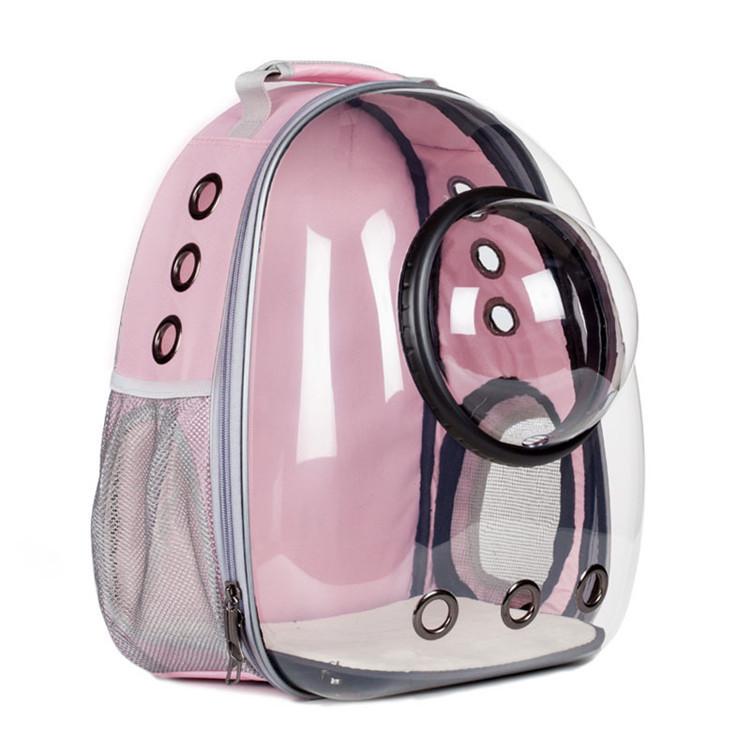 Portable Transparent Cat Backpack: Breathable, Spacious Double-Shoulder Pet Carrier