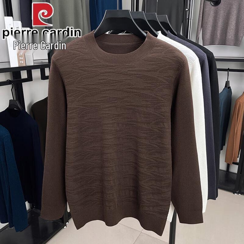 Pierre Cardin Men's Round Neck Thick Knit Sweater