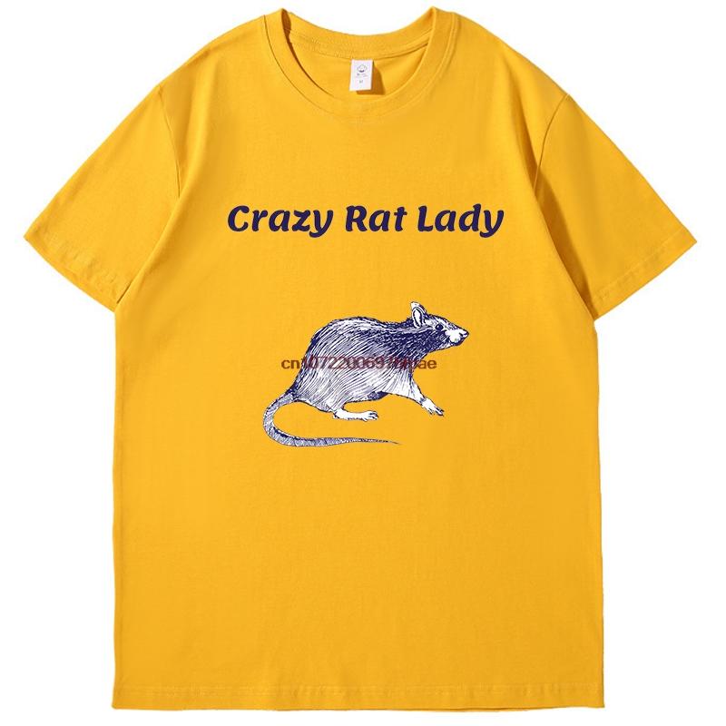 Crazy Rat Lady Funny Rat Memes Graphic T Shirts Fashion Tees Tops Summer Cotton New Shirts And Tshirts Casual Unisex T Shirt