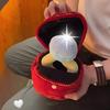 Set de Caja de Anillo de Peluche de Diamante Grande, Juguete Creativo de Peluche, Regalo de Cumpleaños, Propuesta, Regalo Sorpresa