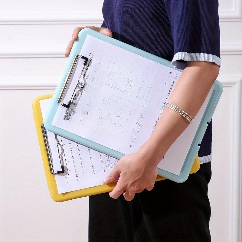 1Pc A4 Plastic File Boxes With Cilp, Multi-functional Portable Storage Boxes, Suitable for Office, School, and Home Use