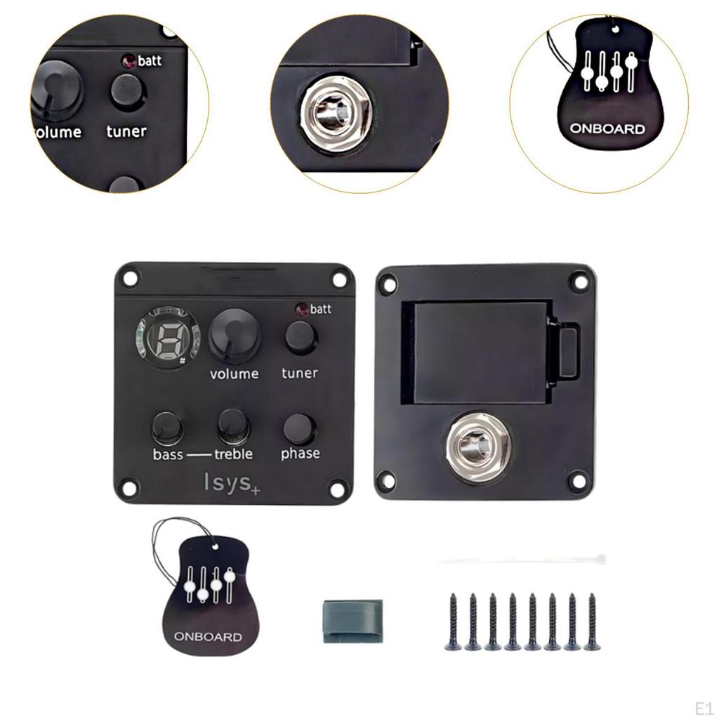 Acoustic Guitar Pickup EQ Equalizer Preamp Amplifier Tuner for Classic