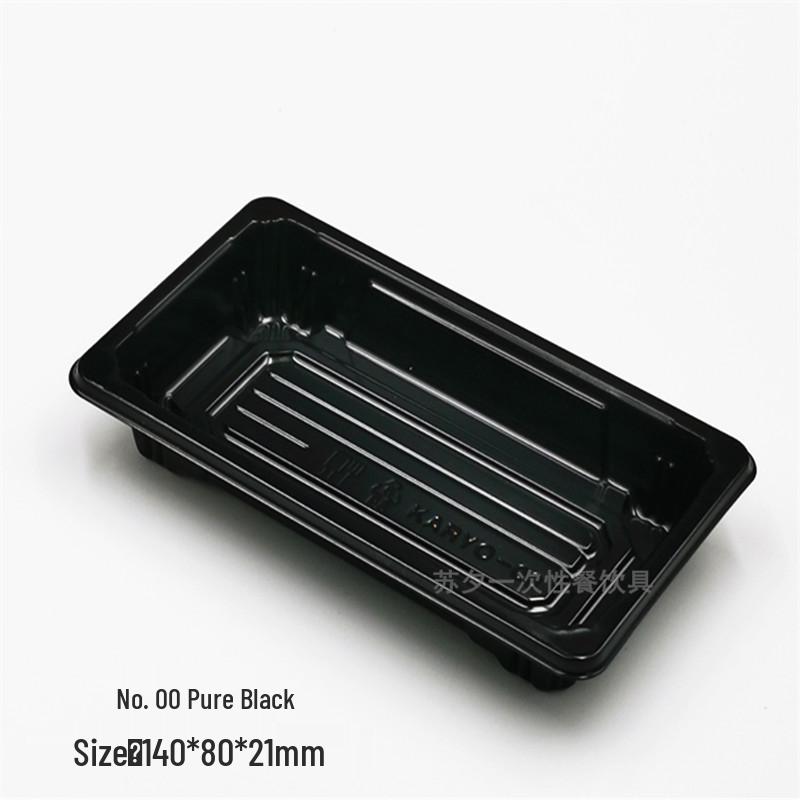 Sushi Box Set: No. 0 Disposable Plastic High Lid Tray for Japanese Takeaway - Available in 2, 3, or 4-piece Gunkan, 50 Sets