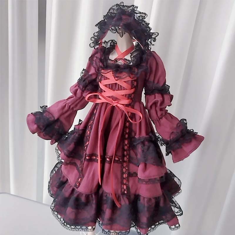 

Одежда для BJD куклы 1/3 Винтажное кружевное платье на бретельках Для 60 см BJD SD куклы Платье для девочки DIY Игрушки Аксессуары Одежда для кукол 3 point красный