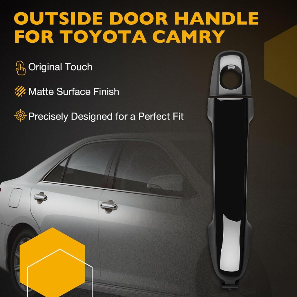 Gledewen 4 PCS Exterior Door Handle Front Rear Driver Passenger Side, Compatible with 2012 2013 2014 2015 2016 2017 Toyota Camry, Replaces#