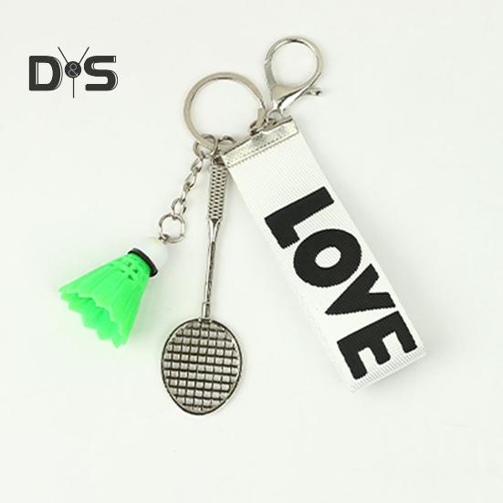 Mini Badminton Keychain Badminton Racket Backpack Accessory Sports Keyring Gifts for Badminton Lover Players