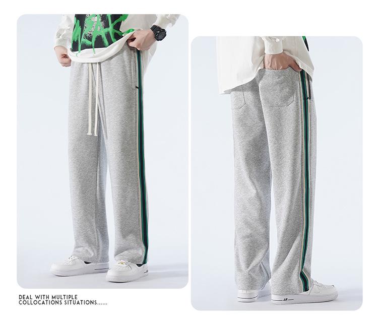 Men's Spring Extra-Long Straight-Leg Sweatpants - Trendy, Loose, Casual American-Style